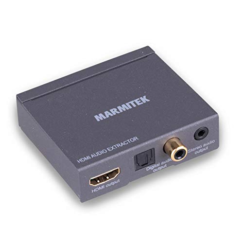 HDMI Extractor Konverter - Marmitek Connect AE14 - HDMI Konverter - 4K Audio Extractor - ARC - Audio Signal aus HDMI Kabel - Audio Return Channel verwenden auf Audiosystem ohne ARC, Anthrazit von Marmitek
