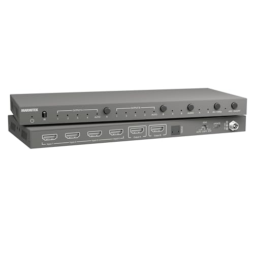 HDMI Matrix 4x2 Switch – Marmitek MS420 – 4K 60Hz – 4 in 2 Out – ARC – Optischer Ausgang – Integrierter Audio Extraktor – Downscaler – HDR – 4:4:4 – Dolby Audio und DTS:X - EDID HDMI Matrix 4x2 Switch – Marmitek MS420 – 4K 60Hz – 4 in 2 Out – ARC – Optischer Ausgang – Integrierter Audio Extraktor – Downscaler – HDR – 4:4:4 – Dolby Audio und DTS:X - EDID von Marmitek
