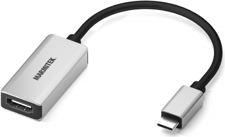 Marmitek 08369 Videokabel-Adapter 0,15 m USB Typ-C HDMI Schwarz - Silber (8369) von Marmitek