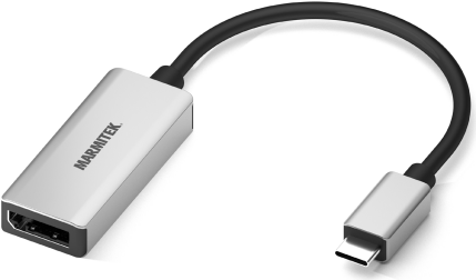 Marmitek 08371 Videokabel-Adapter 0,15 m USB Typ-C DisplayPort Schwarz - Silber (8371) von Marmitek