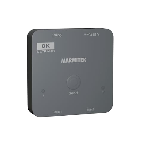 HDMI 2.1 Switch - Connect 720-8K HDMI-Schalter - 4K 120Hz - HDR - 2 EIN / 1 aus - 4K 120Hz - 48Gbps - VRR - ALLM - Dolby Digital - HDCP 2.3/2.2/1.4 - Automatische Umschaltung HDMI 2.1 Switch - Connect 720-8K HDMI-Schalter - 4K 120Hz - HDR - 2 EIN / 1 aus - 4K 120Hz - 48Gbps - VRR - ALLM - Dolby Digital - HDCP 2.3/2.2/1.4 - Automatische Umschaltung von Marmitek