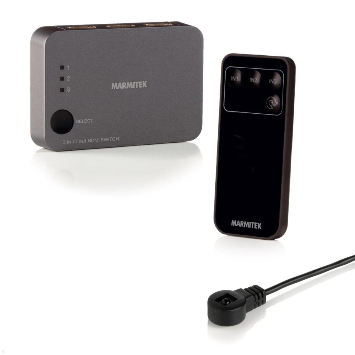 Marmitek Connect 310 UHD 2.0 HDMI Switch 4K, 3x Eingang, 1x Ausgang Marmitek Connect 310 UHD 2.0 HDMI Switch 4K, 3x Eingang, 1x Ausgang von Marmitek