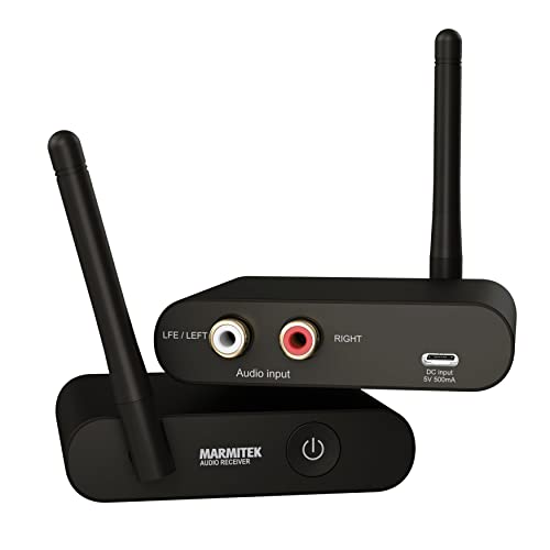 Marmitek Funk Subwoofer Übertragung WS400 - Verbinden Sie Ihre Subwoofer drahtlos mit Ihre Ihre Stereoanlage - 3,5mm Klinkenanschluss - Wireless Audio Transmitter Marmitek Funk Subwoofer Übertragung WS400 - Verbinden Sie Ihre Subwoofer drahtlos mit Ihre Ihre Stereoanlage - 3,5mm Klinkenanschluss - Wireless Audio Transmitter von Marmitek