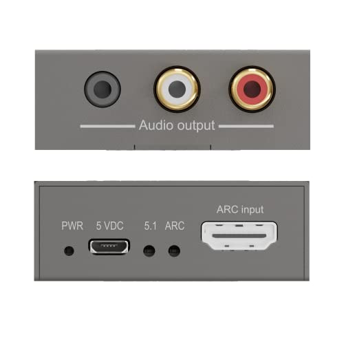 Marmitek HDMI Extractor CEC Connect ARC13 - Leite das Audio Signal vom Fernseher zum Verstärker ohne ARC - Unterstützt Volumenreglung über CEC - HDMI Konverter - HDMI Audio Interface - 4K60 - HDR von Marmitek