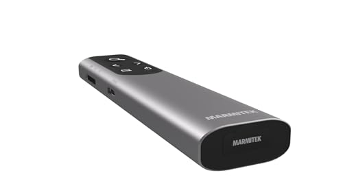 Kabelloser Presenter mit digitalem Laserpointer - Marmitek WPR-400 Präsentationsfernbedienung, Air-Maus Funktion, Zoom, 30 Meter Reichweite, USB-Empfänger, Ideal für Präsentationen Kabelloser Presenter mit digitalem Laserpointer - Marmitek WPR-400 Präsentationsfernbedienung, Air-Maus Funktion, Zoom, 30 Meter Reichweite, USB-Empfänger, Ideal für Präsentationen von Marmitek