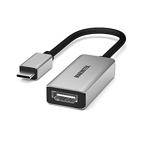 USB C auf HDMI 4K60 Adapter Kabel - Marmitek UH20 - Thunderbolt 3 verbinden zu HDMI Anschluß - Schliessen Sie Ihre MacBook/Chromebook auf EIN Fernseher oder Bildschirm an - HDR - USBC Wandler von Marmitek