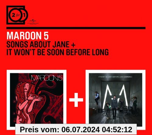 2 For 1:Songs About Jane/It Won't Be Soon Before.. (Digipack ohne Booklet) von Maroon 5