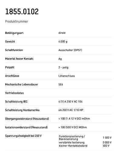 Marquardt 1855.0102 Wippschalter 250 V/AC 4A 1 x Aus/Ein IP40 rastend 1St. von Marquardt