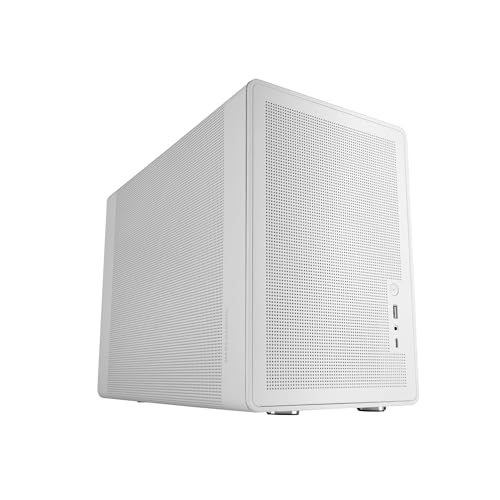 MARS GAMING MC-XPRO, Ultrakompaktes MicroATX-Gehäuse, Mesh-Paneel-Design, 120mm Rücklüfter, Mesh 360° Kühltechnologie, Dual-Kompatibilität für ATX- und SFX-Netzteile, Mini-Tower PC USB-C, Weiß von Mars Gaming