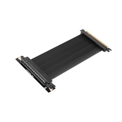 MARS GAMING MCA-PCIE40, GPU-Riser-Kabel PCIe 4.0 x16, Flexibles und Ultrastabiles Design, 90º-Stecker, 30AWG-Kupferkabel mit EMI-Abschirmung, Hochgeschwindigkeits-Datenübertragung, 300mm von Mars Gaming