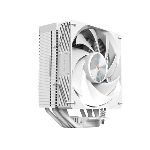 MARS GAMING MCPU-X5, CPU-Kühler 280W TDP, 5x HCT-Heatpipes der Neuen Generation, PWM-Lüfter SI Extreme-Silent 120mm, Hyperbalancierter Kupferkern, Universelle Intel- und AMD-Kompatibilität, Weiß von Mars Gaming