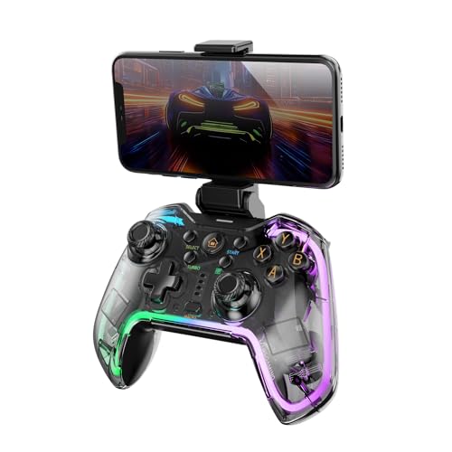Mars Gaming MGP-BT2, Gamepad Bluetooth 5.0, RGB Neon, Adaptador Universal Smartphone hasta 7", Vibración Háptica, Gatillos Analógicos, Función de Macros, Conexión Dual, Switch/PC/Android/iOS/PS3/PS4 von Mars Gaming
