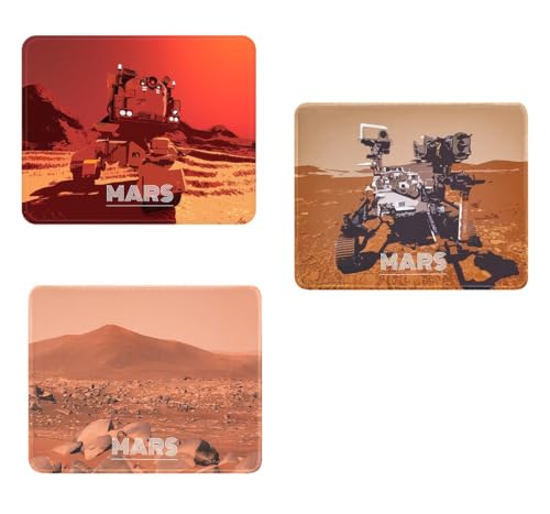 Kreatives Mauspad-Set mit Mars-Motiv, 3-teiliges Set von MarsHopper