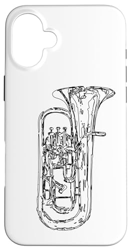Euphonium Skizze Blasmusiker Marschkapelle Euphoniumspieler Hülle für iPhone 16 Plus Euphonium Skizze Blasmusiker Marschkapelle Euphoniumspieler Hülle für iPhone 16 Plus von Marschkapellen Geschenke für Blasmusiker