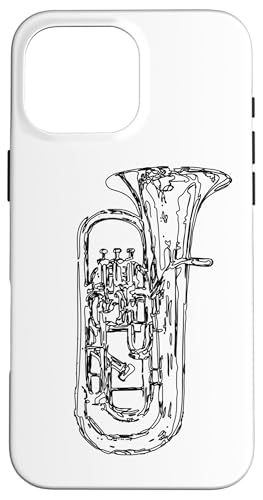 Euphonium Skizze Blasmusiker Marschkapelle Euphoniumspieler Hülle für iPhone 16 Pro Max Euphonium Skizze Blasmusiker Marschkapelle Euphoniumspieler Hülle für iPhone 16 Pro Max von Marschkapellen Geschenke für Blasmusiker