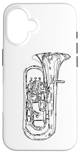 Euphonium Skizze Blasmusiker Marschkapelle Euphoniumspieler Hülle für iPhone 16 Euphonium Skizze Blasmusiker Marschkapelle Euphoniumspieler Hülle für iPhone 16 von Marschkapellen Geschenke für Blasmusiker