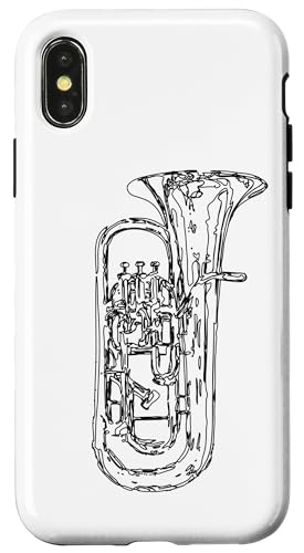 Euphonium Skizze Blasmusiker Marschkapelle Euphoniumspieler Hülle für iPhone X/XS Euphonium Skizze Blasmusiker Marschkapelle Euphoniumspieler Hülle für iPhone X/XS von Marschkapellen Geschenke für Blasmusiker