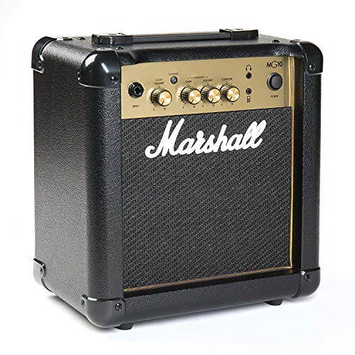 Marshall MG10G Gitarren-Combo-Verstärker, Übungsverstärker, geeignet für E-Gitarre – Schwarz und Gold von Marshall