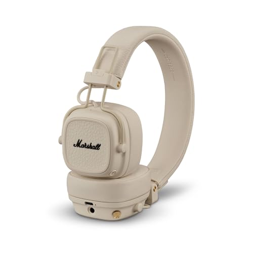 Marshall Major V Bluetooth Kopfhörer, 100 Stunden Spielzeit – Crème Marshall Major V Bluetooth Kopfhörer, 100 Stunden Spielzeit – Crème von Marshall