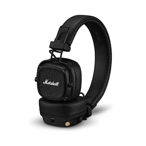 Marshall Major V Bluetooth Kopfhörer, 100 Stunden Spielzeit – Schwarz von Marshall