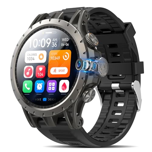 Marsyu 2025 4G Android Smartwatch Herren mit SIM-Kartenslot 1,43" AMOLED Smart Watch 3 GB RAM + 32 GB ROM GPS Integriert WiFi 180° Drehbare Kamera 750 mAh Unterstützt Anrufe/SMS/Apps 47 mm Marsyu 2025 4G Android Smartwatch Herren mit SIM-Kartenslot 1,43" AMOLED Smart Watch 3 GB RAM + 32 GB ROM GPS Integriert WiFi 180° Drehbare Kamera 750 mAh Unterstützt Anrufe/SMS/Apps 47 mm von Marsyu