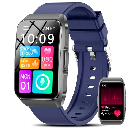 Smartwatch Herren Damen mit EKG, 1,57" HD Fitnessuhr mit Telefonfunktion SOS FitnessTracker 100+ Sportmodi Sportuhr 24/7 SpO2 Pulsuhr Schlafmonitor Schrittzähler Smartband für Android iOS (Blau) Smartwatch Herren Damen mit EKG, 1,57" HD Fitnessuhr mit Telefonfunktion SOS FitnessTracker 100+ Sportmodi Sportuhr 24/7 SpO2 Pulsuhr Schlafmonitor Schrittzähler Smartband für Android iOS (Blau) von Marsyu