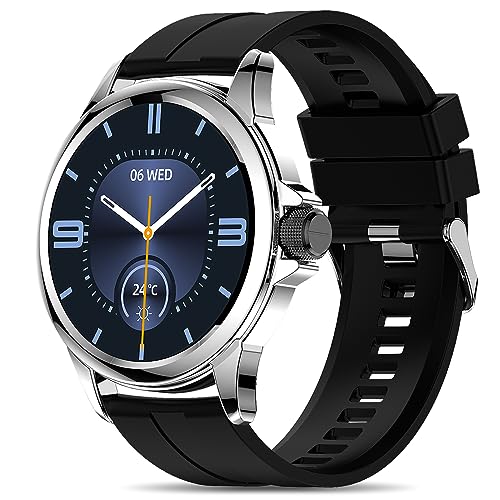 Marsyu Smartwatch Herren mit Telefonfunktion, 1,32" Runde Fitnessuhr mit Personalisierte Abnehmbare Hülle/Blutdruck/SpO2/Herzfrequenz/Schlafüberwachung, IP68 Wasserdicht Sportuhr für Android/iOS von Marsyu