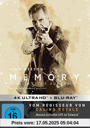 Memory - Sein letzter Auftrag LTD. - 4K UHD 2-Disc-Mediabook mit 24-seitigem Booklet (4K Ultra HD) (+ Blu-ray) von Martin Campbell