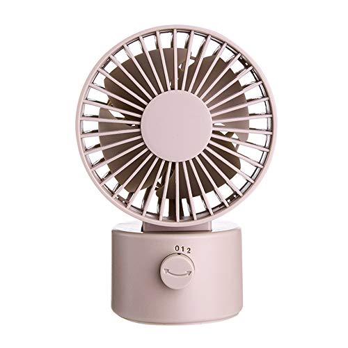 Martin Kench Ventilator, USB-Lüfter Ventilator mit Akku Tischlüfter, 2 einstellbare Geschwindigkeiten Schreibtischventilator für Home Office und Schlafzimmer (Rosa) von Martin Kench