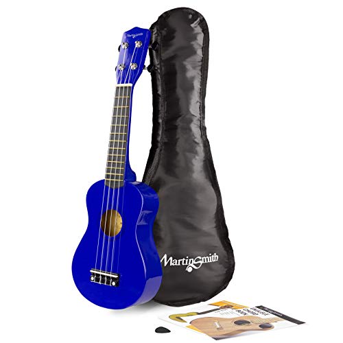 Martin Smith Soprano Ukulele mit Ukulele Bag & Chord Book - Blau von Martin Smith