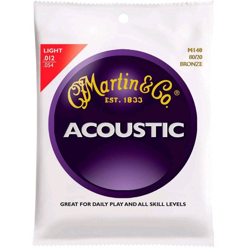 Martin Strings M140 Acoustic Bronze Light Saitensatz für Westerngitarren von Martin Strings