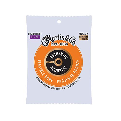 MARTIN Akustikgitarrensaiten, Flexible Core Custom Light 11/52, 98/2 Phosphor Bronze (MA535FX) MARTIN Akustikgitarrensaiten, Flexible Core Custom Light 11/52, 98/2 Phosphor Bronze (MA535FX) von Martin