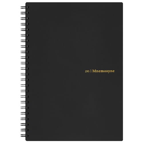 Maruman MNEMOSYNE N295-05 Notizbuch mit weichem Einband, A5, 7 mm, liniert, 24-zeilig, 80 Blatt, Schwarz, 1 Stück von Maruman