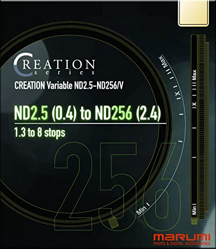 Filtre Polarisant Variable ND Marumi Creation ND2.5-ND256 82mm Noir von Marumi