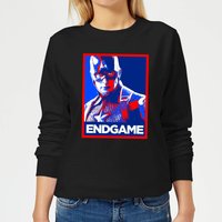 Avengers Endgame Captain America Poster Women's Sweatshirt - Black - XS von Marvel