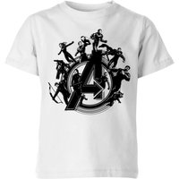 Avengers Endgame Hero Circle Kids' T-Shirt - Weiß - 3-4 Jahre von Marvel