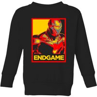 Avengers Endgame Iron Man Poster Kids' Sweatshirt - Black - 5-6 Jahre von Marvel