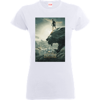 Black Panther Poster Frauen T-Shirt - Weiß - L von Marvel