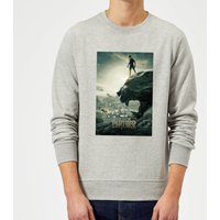 Black Panther Poster Sweatshirt - Grau - XL von Marvel