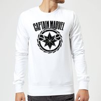 Captain Marvel Logo Sweatshirt - White - XXL von Marvel