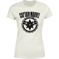 Captain Marvel Logo Women's T-Shirt - Cream - L von Marvel