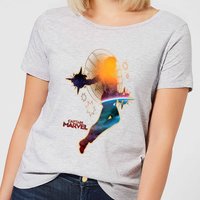 Captain Marvel Nebula Flight Women's T-Shirt - Grey - 4XL von Marvel