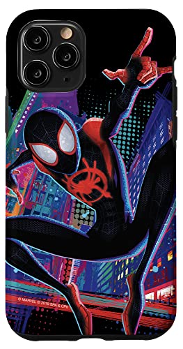 Hülle für iPhone 11 Pro Marvel Spider-Man in das Spider-Verse Miles Morales City von Marvel
