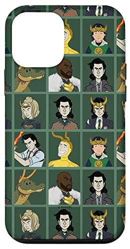 Hülle für iPhone 12 mini Marvel Loki Variants Character Grid Grün von Marvel