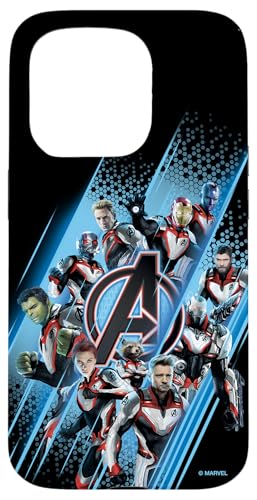Hülle für iPhone 15 Pro Marvel Avengers: Superhelden mit Endgame-Logo von Marvel