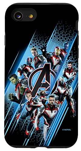 Hülle für iPhone SE (2020) / 7 / 8 Marvel Avengers: Superhelden mit Endgame-Logo von Marvel