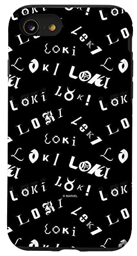 Hülle für iPhone SE (2020) / 7 / 8 Marvel Loki Disney+ Muster schwarz von Marvel