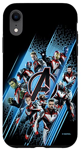 Hülle für iPhone XR Marvel Avengers: Superhelden mit Endgame-Logo von Marvel