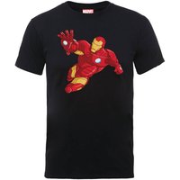 Marvel Avengers Assemble Armoured Iron Man T-Shirt – Schwarz - M von Marvel