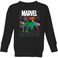 Marvel Avengers Group Kinder Weihnachtspullover - Schwarz - 3-4 Jahre von Marvel